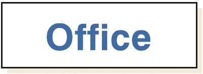 DBG OFFICE Sign 360x120mm (Self Adhesive) - Pack of 1