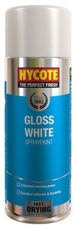Hycote 865768 Gloss White Automotive Paint - 400ml Aerosol