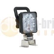 LED Autolamps 10015 Square 9-LED 1210lm Work Flood Light with Switch & Handle (Superseal) 12/24V - 10015BMSHB