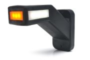 WAS W168.5 Series LED RIGHT End-Outline Marker Light w/ Side - 60° Partial Short Stalk | Fly Lead [1173P]