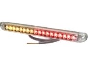 PROPLAST 40 026 442 PRO-CAN XL Series 252mm LED Rear Combination Lamp w/ Clear Lens [Fly Lead] 24V