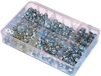 DBG UNC Full Hex Nuts & 'P' Type Nylon Insert Locking Nut - Zinc Plated Steel - Assorted Box of 220 - 1023.5118