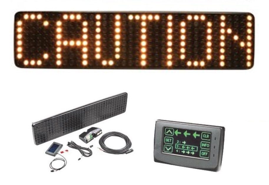 ECCO HD0012A HD0012 LED Matrix Message Master Warning Sign - Amber