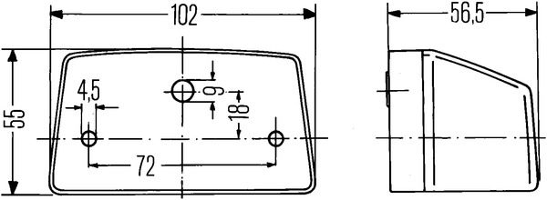 Hella 003 389 Series Number Plate Light | Spade Terminals | White Housing - [2KA 003 389-001] - LD