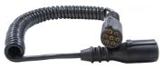 DBG 24V 7-Pin 'N' Type Coiled Trailer Electrical Cable | Plastic Plugs | 3.0m - [1030.912]