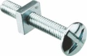 Roofing Bolts w/ Square Nuts | METRIC | HT Steel (8.8) | Bright Zinc Plated