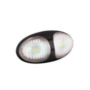 LED Autolamps 37 Series LED Front Marker Light w/ Black Bezel | 2-Pin Push & Seal [37WM2P]