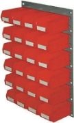 Barton 010174 Topstore Fully Boxed Bin Kit (457x641 Louvre Panel with 24x TC2 RED Bins & ID Labels) - Single Kit
