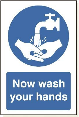 DBG WASH YOUR HANDS Sign 360x240mm (Foamex) - Pack of 1