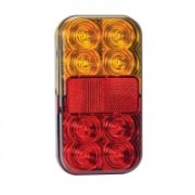 LED Autolamps 149 Series 12V LED Rear Combination Light w/ Reflex | 150mm | S/T/I | Number Plate - [149BARLP]