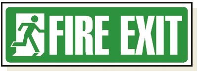 DBG FIRE EXIT RUNNING MAN Sign 360x120mm (Foamex) - Pack of 1