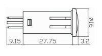 Push-Fit Warning Lights | Ø12.5mm Hole | Red | 12V | Spade Terminal | Pack of 1 - [210.044]