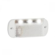 LED Autolamps 44 Series LED Front Marker Light w/ Reflex & White Bezel | Fly Lead [44WWME]