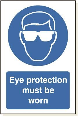 DBG EYE PROTECTION Sign 360x240mm (Self Adhesive) - Pack of 1