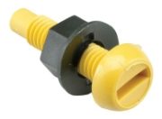 DBG 3/4" Bolt & Nut Number Plate Fixing - Yellow Nylon - Pack of 100 - 1027.5356/100