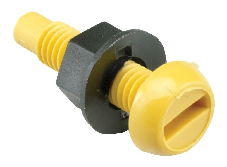 DBG 3/4" Bolt & Nut Number Plate Fixing - Yellow Nylon - Pack of 100 - 1027.5356/100