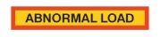 DBG 'ABNORMAL LOAD' Type 4 (1265 x 225mm) Aluminium Marker Board - Pack of 1