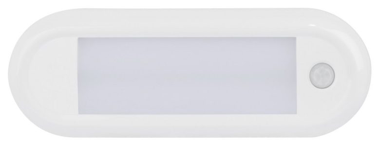 LED Autolamps 18621WM-PIR (186mm) WHITE 42-LED OVAL Interior Light with PIR Sensor 650lm 12/24V