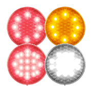 LED Autolamps 82 Series 12/24V Round LED Signal Lights | 80mm