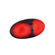LED Autolamps 37 Series LED Rear Marker Light w/ Black Bezel | 2-Pin Push & Seal [37RM2P]