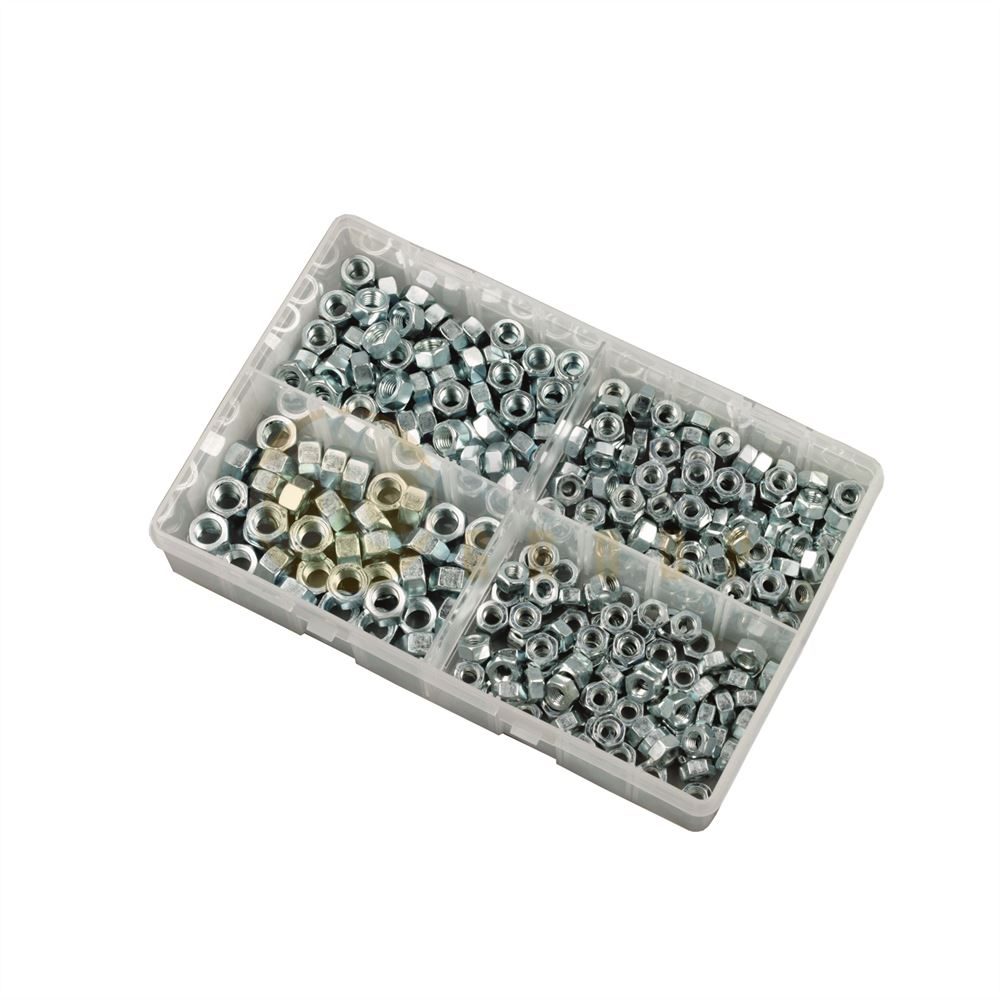 DBG Metric Full Hex Nut - Zinc Plated Steel - Assorted Box of 370 - 1023.5220