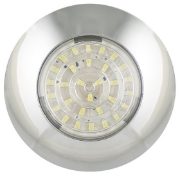 LED Autolamps 7524C 75mm Round Clear/Chrome LED Interior Light 75lm 12V [Fly Lead]