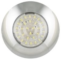 LED Autolamps 7524C 75mm Round Clear/Chrome LED Interior Light 75lm 12V [Fly Lead]