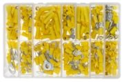 Assorted Yellow Insulated Crimp Terminals - Box of 260 - [1023.DB8]