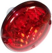 LITE-wire/Perei 95 Series Opticulated 95mm Round Stop/Tail Lamp | Packard Timer | 12V - [SL9OPT-12V]