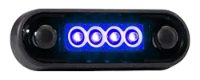 DBG 4-LED Marker Light | Other (Blue) | Dark Bezel | 84mm | Fly Lead | 12/24V - [386.073ND]