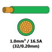 DBG 16.5A (1mm²) GREEN Single Core Thin Wall Automotive Cable | 100m - [540.4102HT/100G]