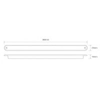 LED Autolamps 380 Series 12V Slim-line LED Indicator Light | 383mm | Fly Lead - [380A12E] - Line Drawing