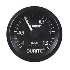 Durite 0-533-02 Vacuum/Boost Gauge (270° Sweep Dial)