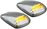 LED Autolamps 77 Series 12/24V CAT6 LED Indicator Light | 77mm | Fly Lead | Clear | Pack of 2 - [77ACM2]