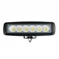 LED Autolamps 16018 Slim 6-LED 1152lm Work Flood Light Black 12/24V - 16018FBM