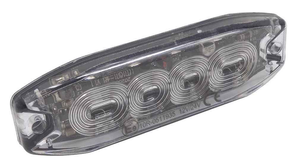 DBG LED Strobe Warning Light | Slim | Red | 4 LED - [308.LED4R]