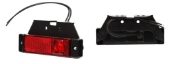 WAS W45 LED Rear (Red) Marker Light (Reflex) w/ Bracket | 130mm | Fly Lead - [221Z] - W45