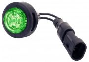 Rubbolite M857 LED ABS (Green) Marker Light | 36mm | Fly Lead + Superseal (125mm) - [857/08/10]