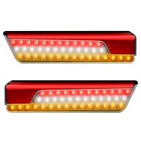 LED Autolamps 355 Series 12/24V LED Rear Combination Light (Dyn. Indicator) | 356mm | Chrome | S/T/I (Dyn.) w/ Reverse | Pack of 2 - [355ARWM-2] - 1