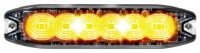 DBG LED Strobe Warning Light | Slim | Amber | 6 LED | R65 - [308.LED6A]