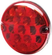 DBG Valueline 95 Series 12/24V Round LED Stop/Tail Light | 95mm | Red | Fly Lead - [386.000]