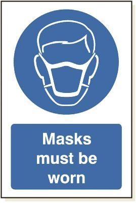 DBG MASKS Sign 360x240mm (Self Adhesive) - Pack of 1