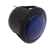 Push-Fit LED Warning Lights | Ø20mm Hole | Blue | 12V | Spade Terminal | Pack of 1 - [210.073]