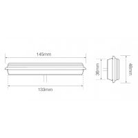 LED Autolamps 135 Series 12/24V Slim-line LED Indicator Light | 135mm | Grommet | Fly Lead - [135AMGE] - Line Drawing