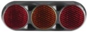 LED Autolamps 82 Series Triple 12V LED Rear Combination Light | 281mm | Black | S/T/I w/ Fog - [82BFAR]