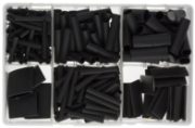 Assorted Adhesive Lined Heat Shrink Tubing 3:1 | Black | Sizes 3-18mm | Box of 225 - [1023.DB24]