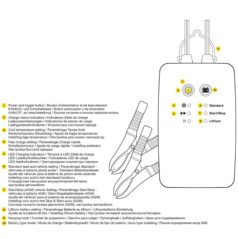 CHARGEUR BATTERIE INTELLIGENT + MAINTIEN DE CHARGE 6A 6/12V RING