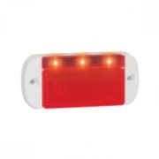 LED Autolamps 44 Series LED Rear Marker Light w/ Reflex & White Bezel | Fly Lead [44WRME]