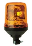 LAP Electrical LAP Range R65 ROTATOR Amber DIN Pole Beacon 12V [LAP269A]