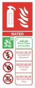 DBG WATER FIRE EXTINGUISHER Sign 250x100mm (Self Adhesive) - Pack of 1